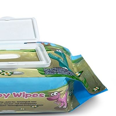 Kokusuz 60pcs Hassas Cilt Bebek Mendilleri Non Woven Spunlace
