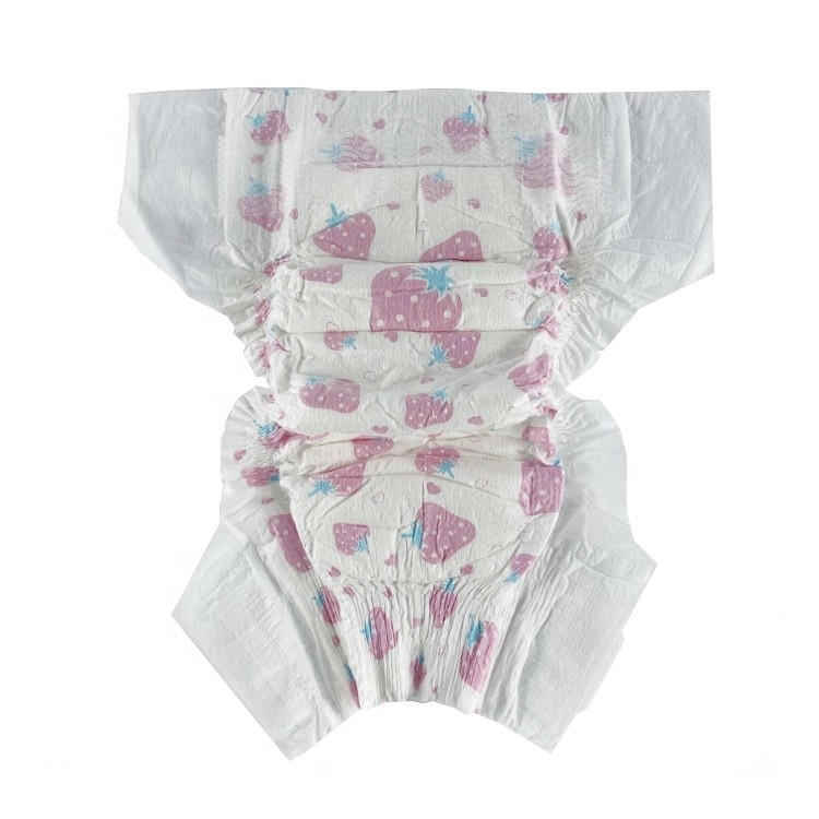 S / M / L / XL Ultra İnce Emici Çekirdekli Nefes Alabilir Yumuşak Bebek Bezi
